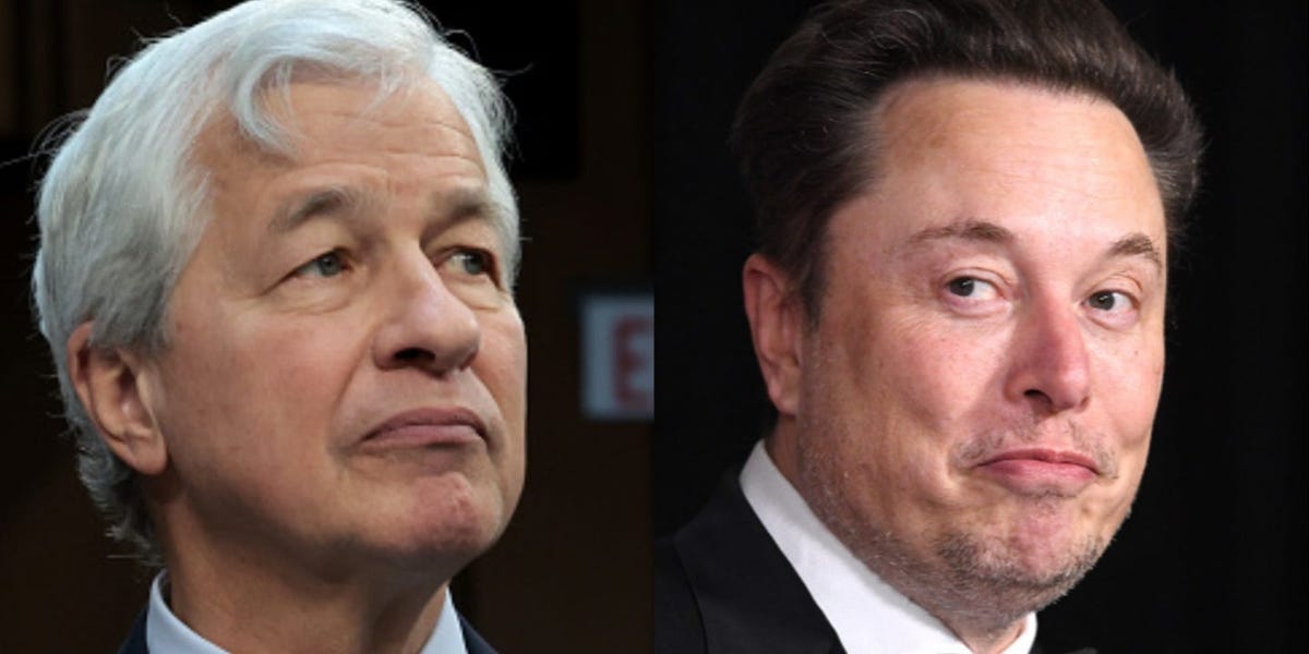 Jamie Dimon says he likes Elon Musk's idea to start a DOGE, or Department of Government Efficiency