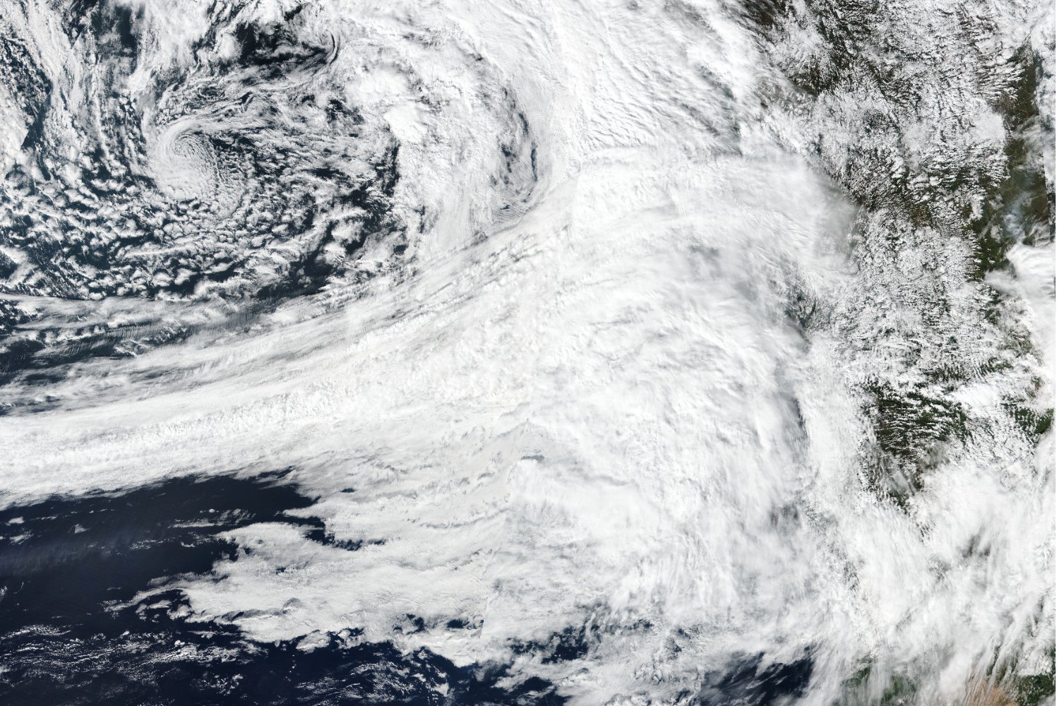 Satellite Images Capture Huge Atmospheric River Sweeping Over Alaska and Canada