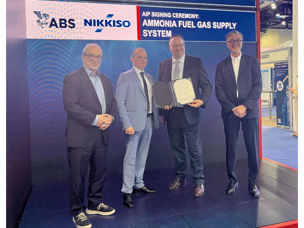 ABS Approves Ammonia Fuel Supply System for Nikkiso Clean Energy & Industrial Gases