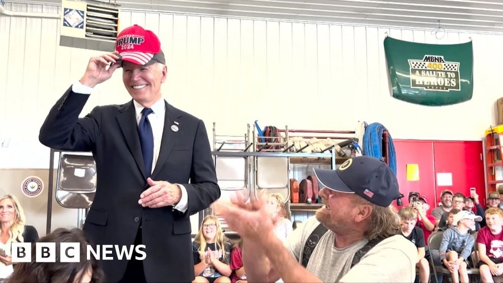 Biden wears Trump hat as 9/11 unity gesture, says White House