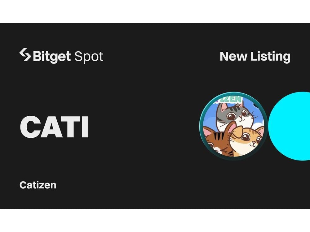 Bitget lists trending TON-based Catizen (CATI) to Spot Market