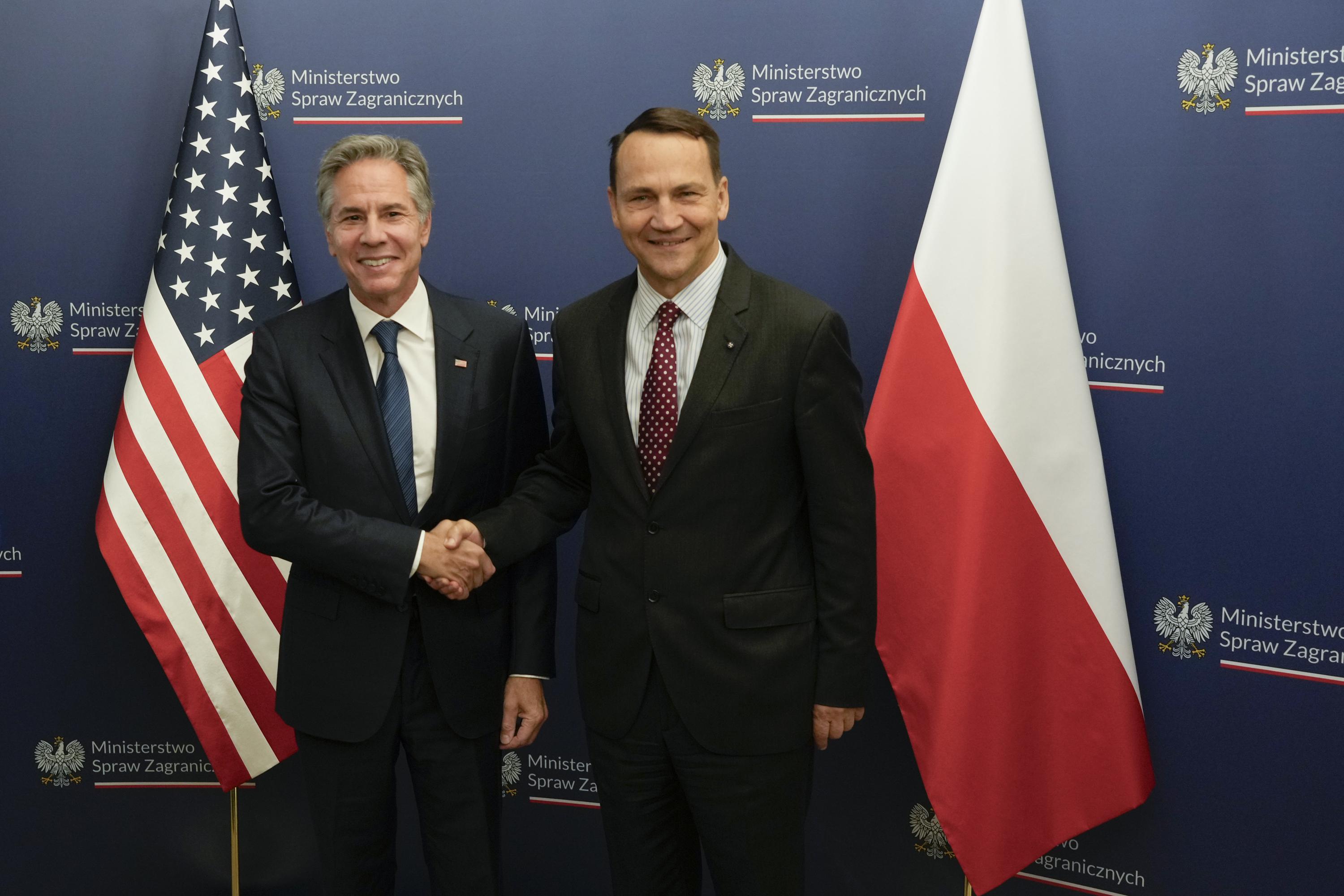 Blinken wraps up Ukraine-focused Europe trip in Poland with arms requests on the table