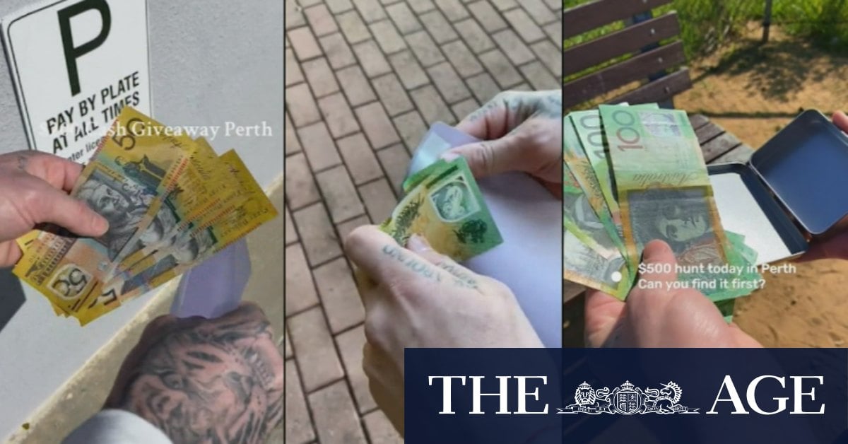 Cash phantom hiding hundreds of dollars around Perth