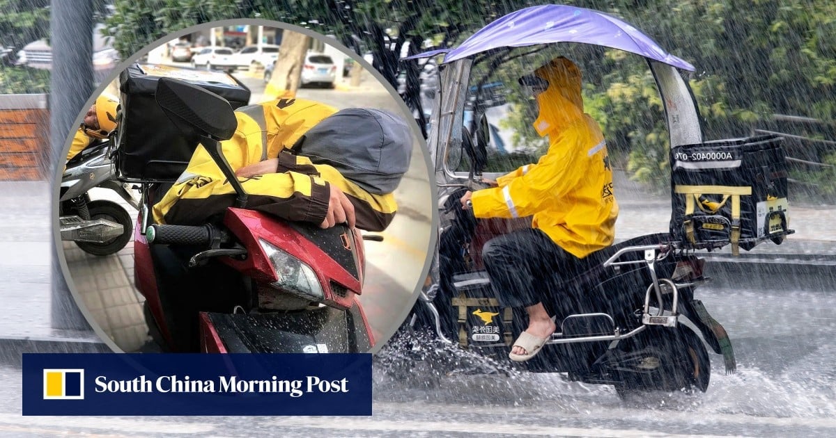 China delivery rider collapses, dies on bike after working 18-hour days, leaves family in hardship