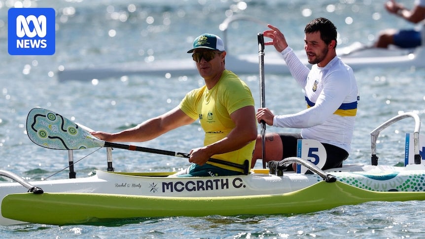 Curtis McGrath misses out on another Paris Paralympics medal by 0.06 seconds in para canoe va'a VL3