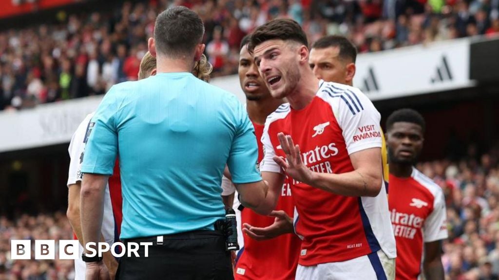 Declan Rice: Referee Chris Kavanagh 'didn't like' red card in Arsenal v Brighton draw