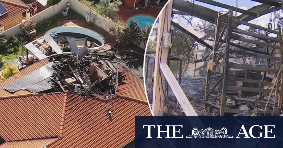 Elderly couple make quick escape as home goes up in flames