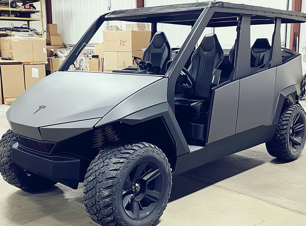 Elon Musk Teases New Bulletproof Tesla Golf Cart