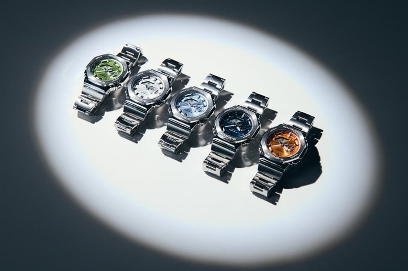 G-SHOCK Updates the Signature GM-2110D Series With an Entirely Stainless Steel Construction and Metallic Dial