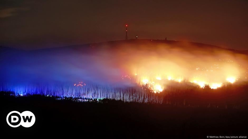 Germany: 500 evacuated due to forest fire in Harz Mountains