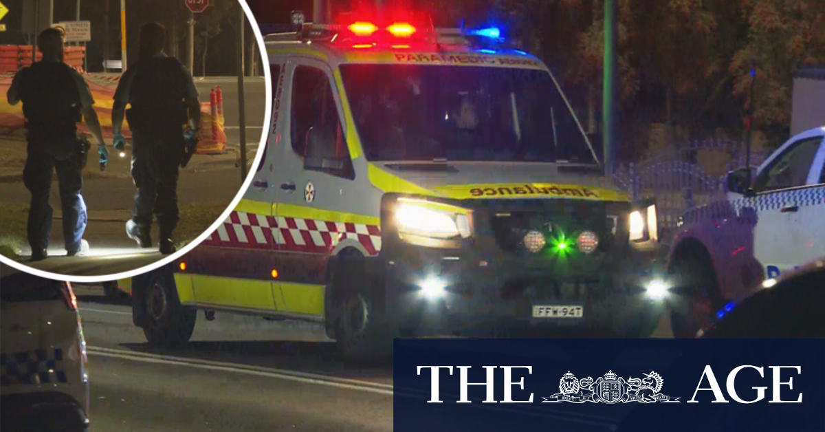 Gunman on the run and a man in hospital after shooting in western Sydney