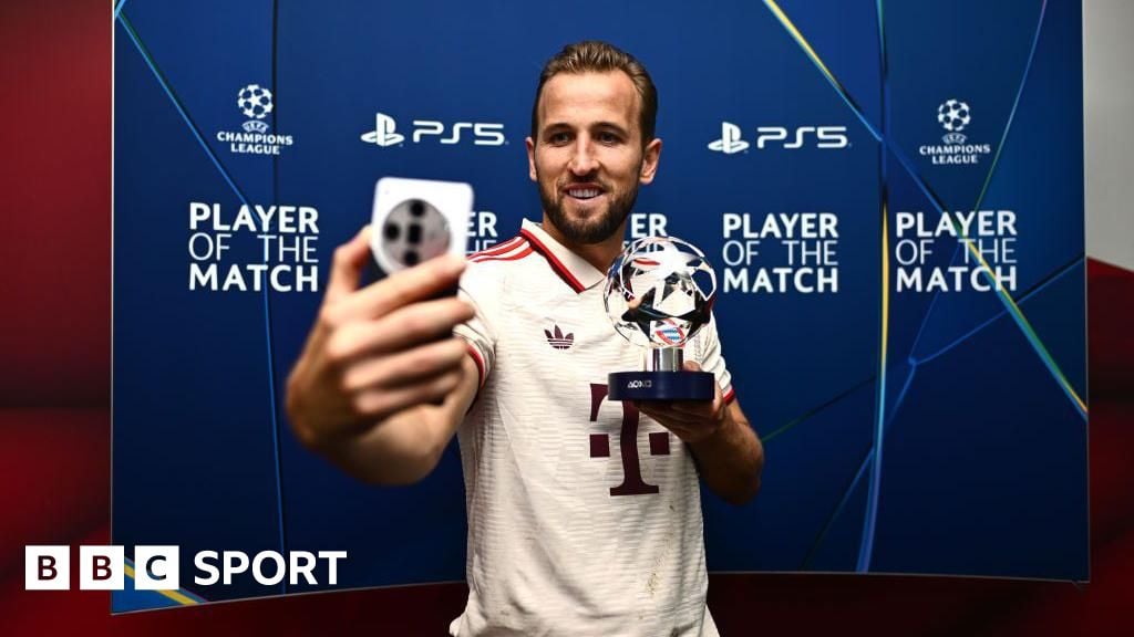 Harry Kane: Striker's record-breaking night as Bayern score nine