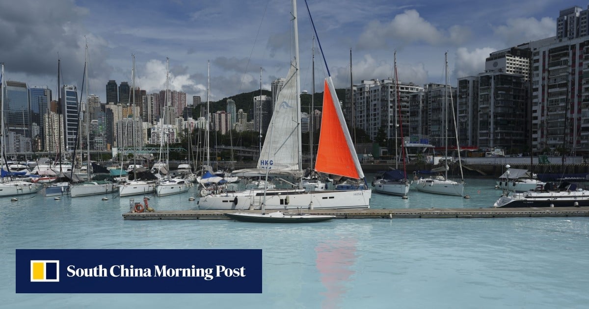 Hong Kong investigates after part of Causeway Bay shore turns white