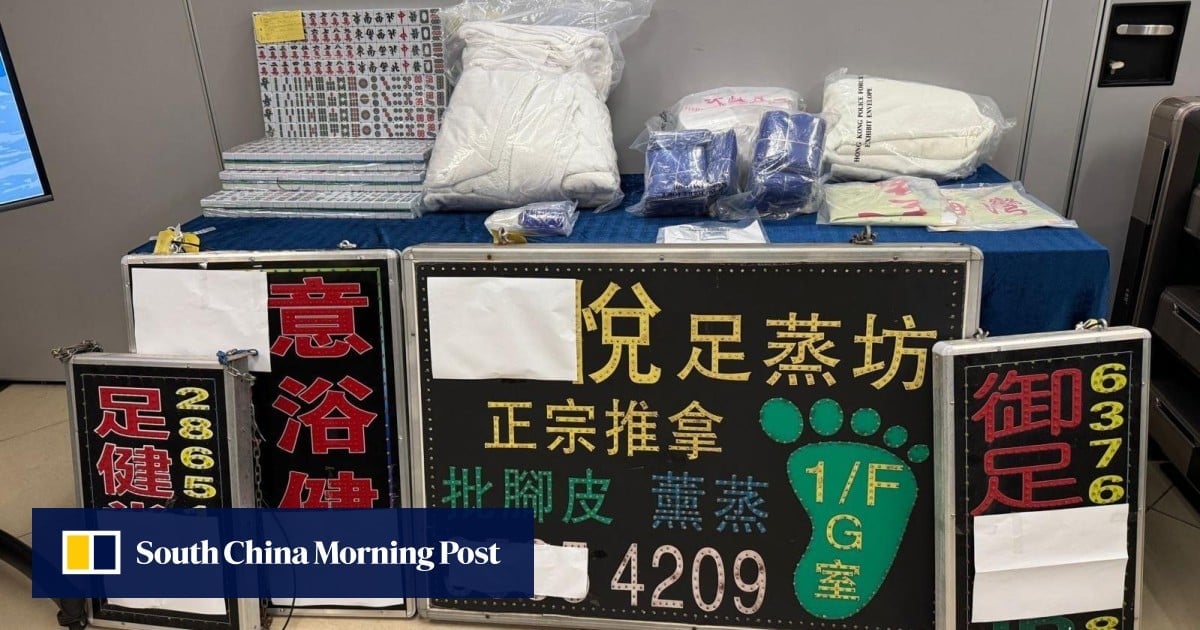 Hong Kong police arrest 55 in 3-day crackdown on triad-controlled businesses in Tuen Mun