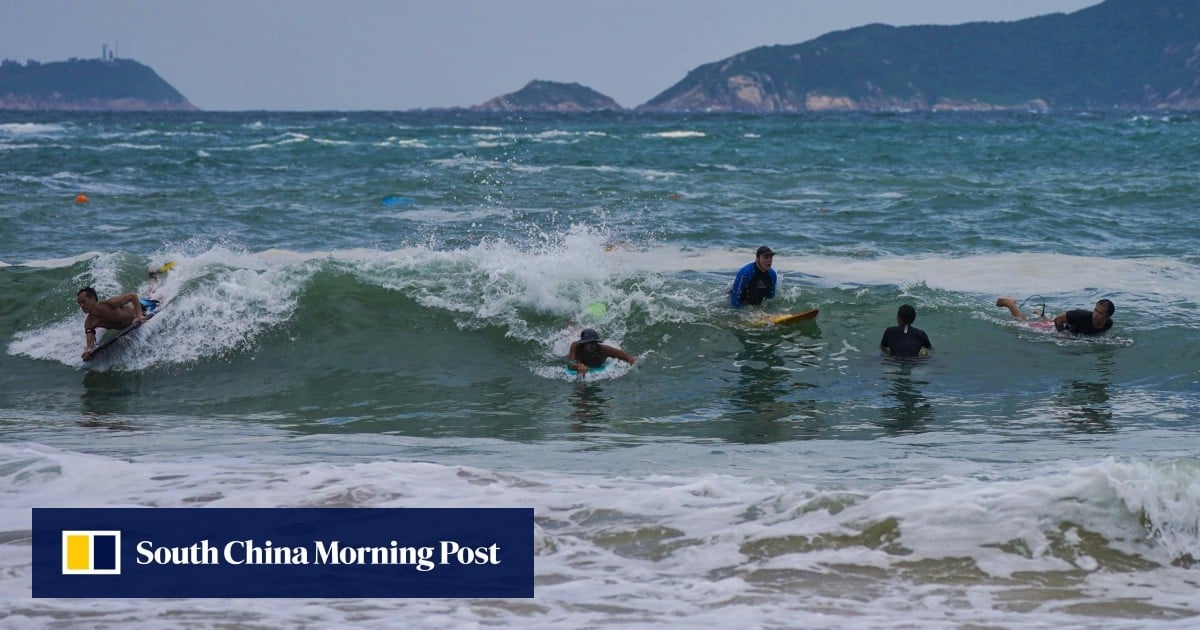 Hong Kong surfers hit the waves during Super Typhoon Yagi despite increased patrols