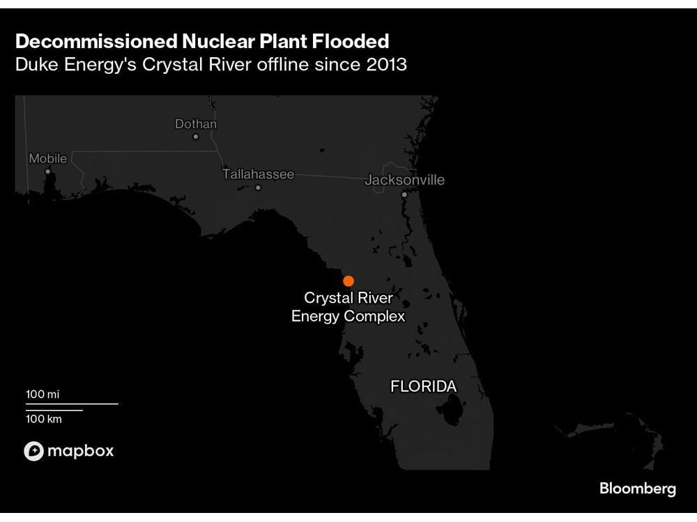 Hurricane Helene Floods Retired Duke Nuclear Plant in Florida