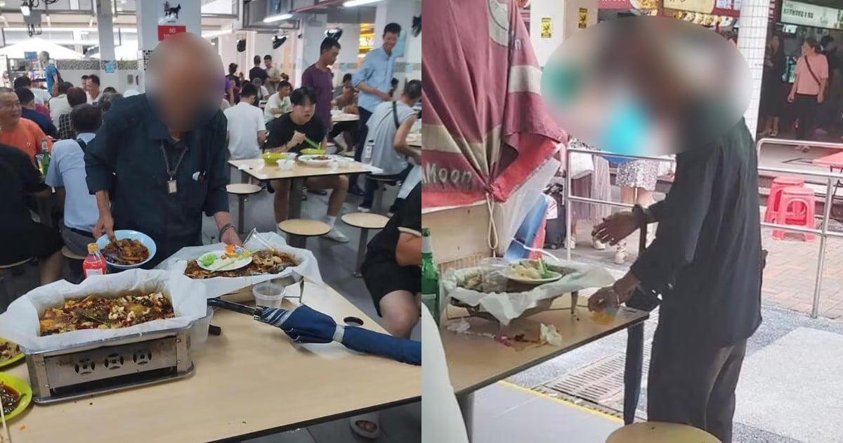 'I thought it was a waste': Several elderly men seen eating leftovers at Chinatown hawker centre