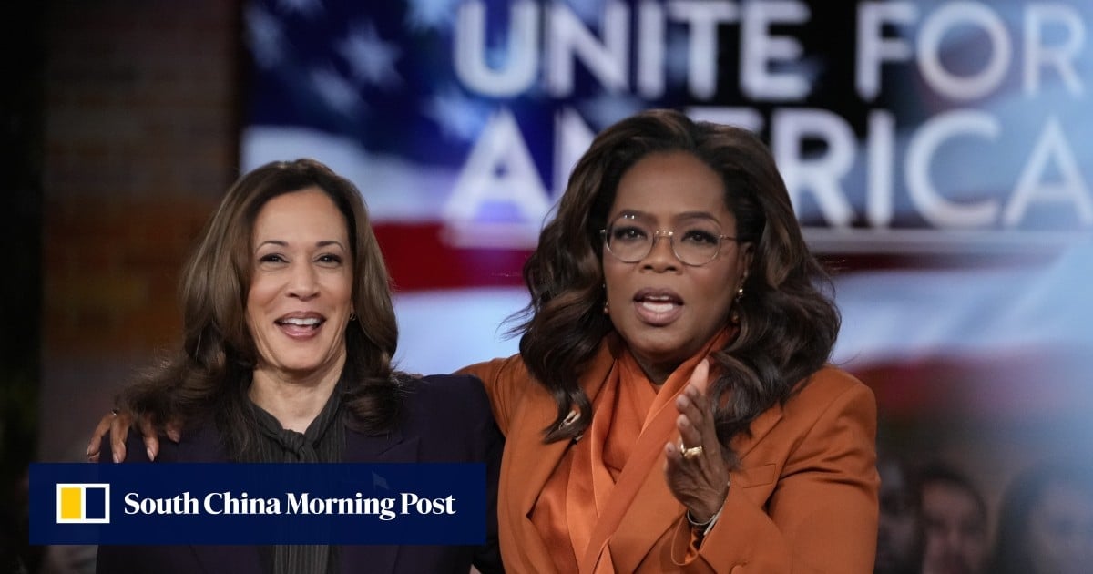 Kamala Harris and Oprah Winfrey hold star-studded election event in US battleground state