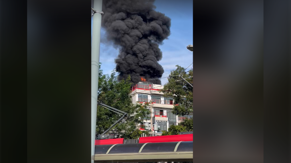 Large, smoky fire at under-construction condo in Toronto's east end doused