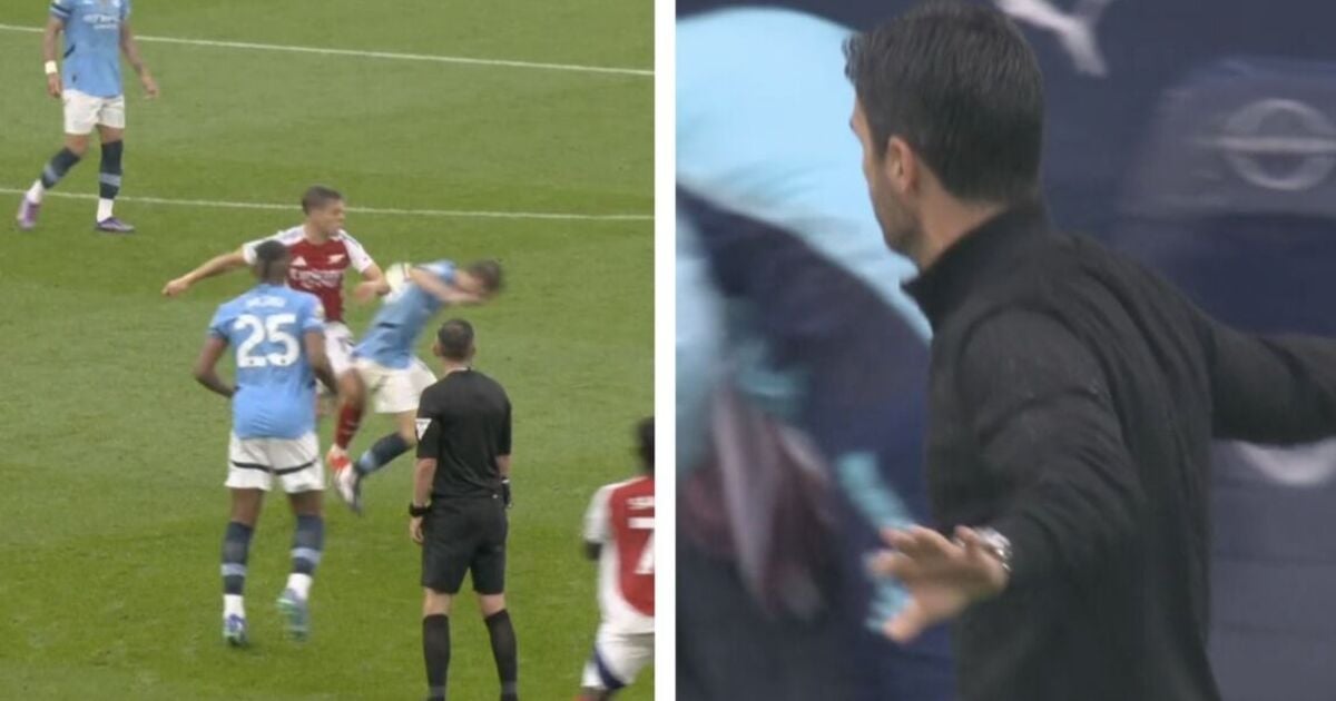 Leandro Trossard sent off for 'stupid' decision in Man City vs Arsenal as Arteta fumes