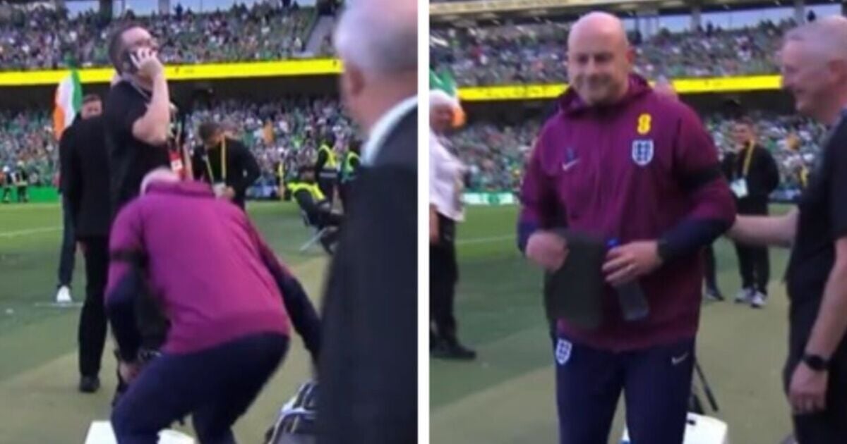 Lee Carsley gaffe as interim England boss forced to move after sitting in wrong dugout