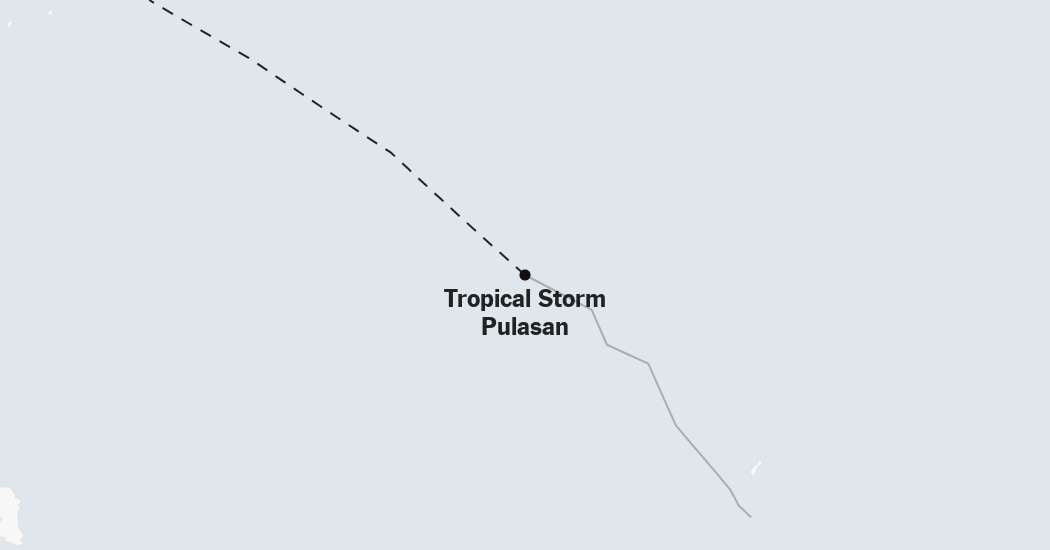 Map: Tracking Tropical Storm Pulasan