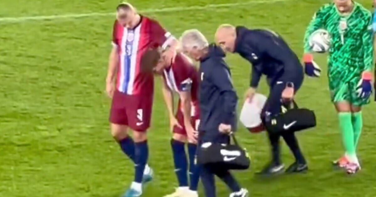 Martin Odegaard in huge injury scare as Arsenal star hobbles off in Norway match