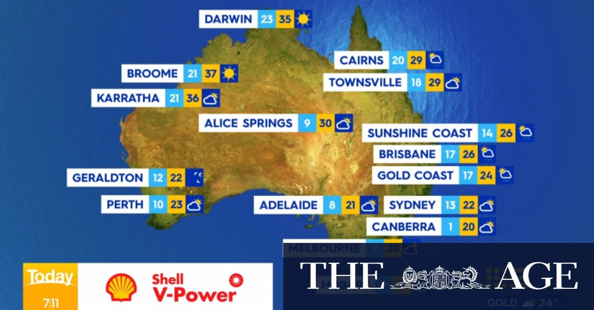 National weather forecast for Tuesday September 10