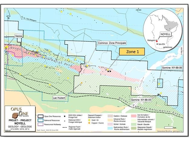 Opus One Gold Corp Outlines New Gold Targets on Its 100% Owned Noyell Project Near Matagami