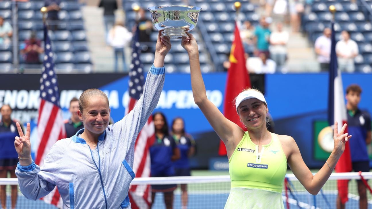 Ostapenko, Kichenok win doubles title in sweep