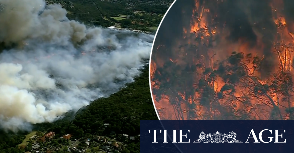 Out-of-control fire in Sydney's north