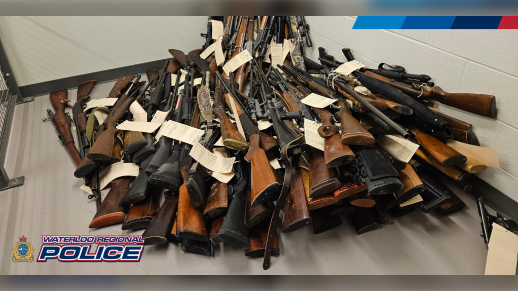 Over 200 firearms seized during Waterloo traffic stop