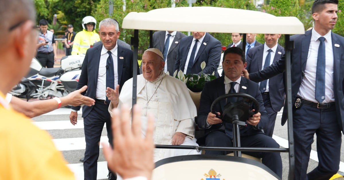 Pope Francis arrives in Singapore, will meet President Tharman, PM Wong and SM Lee