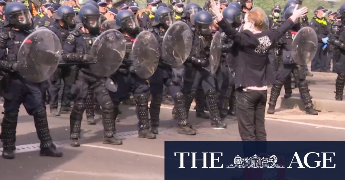 Protesters clash with police at Defence Expo