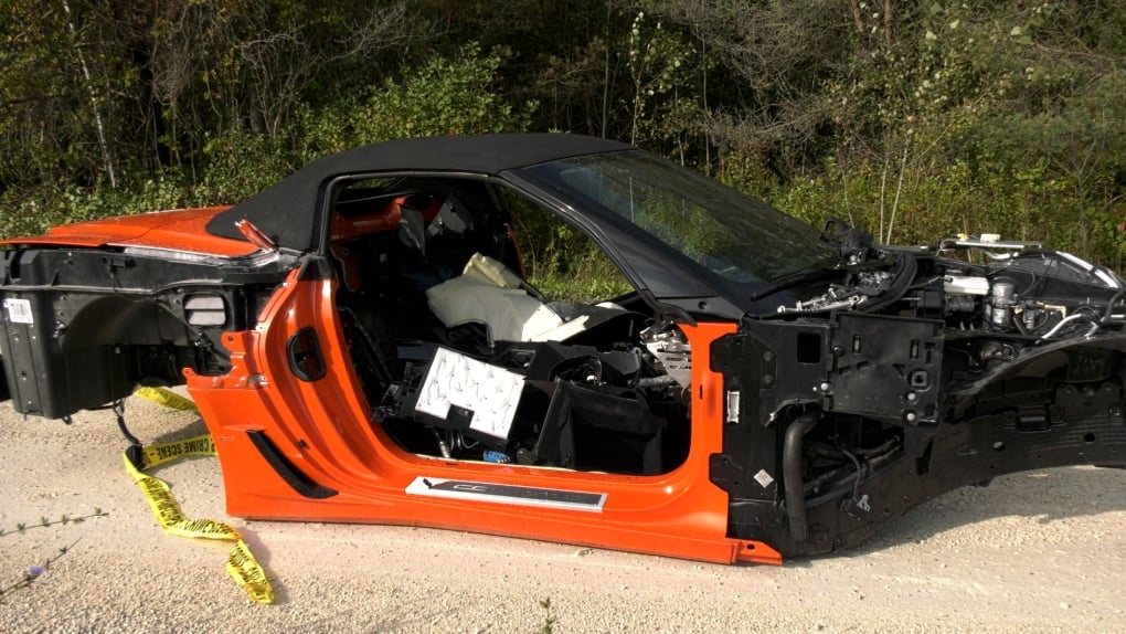 Rare Corvette found stripped of parts and dumped on dirt road outside Barrie, Ont.