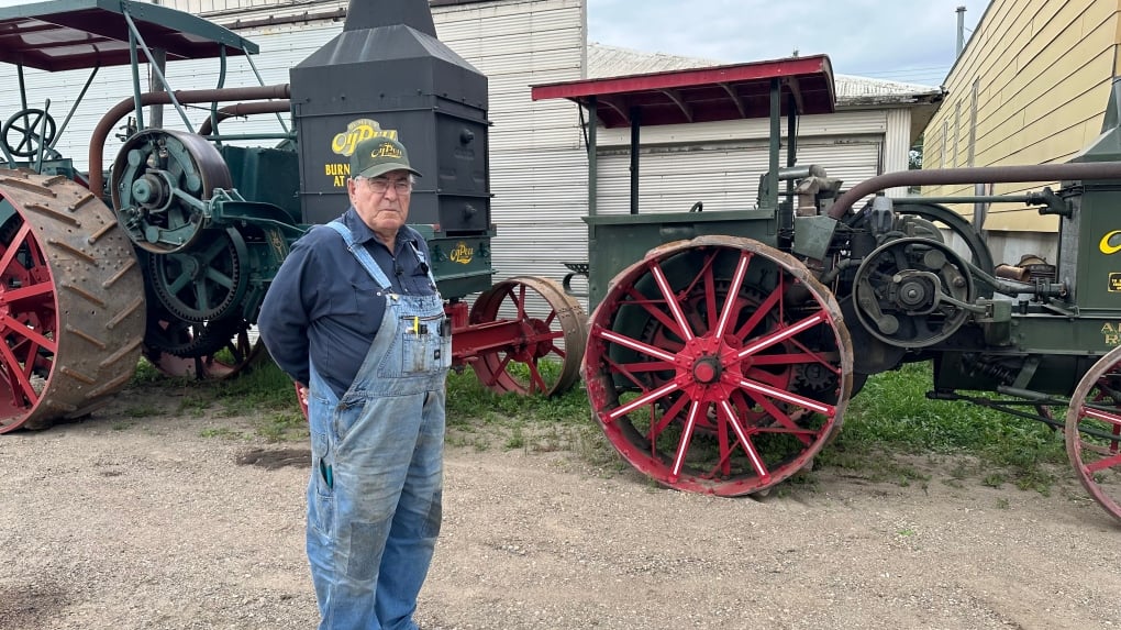 Saskatchewan man auctioning off large collection of antique farming tractors 