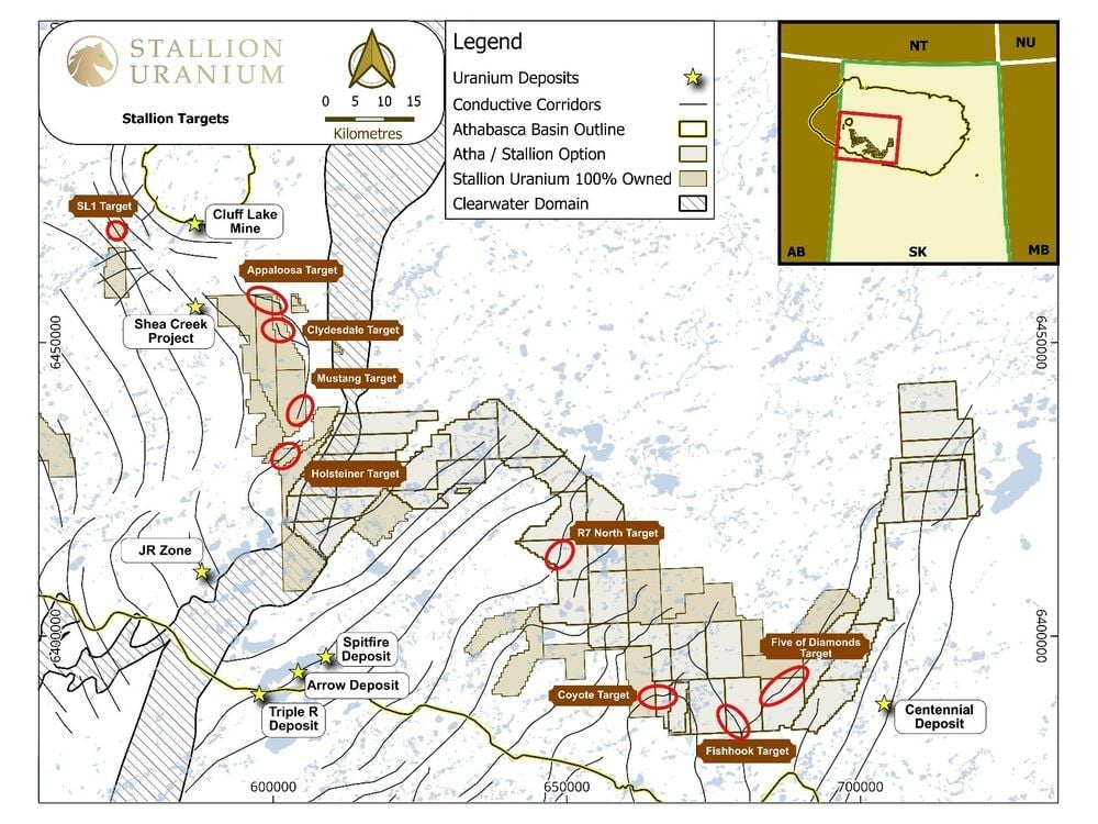 Stallion Uranium Outlines 9 High Priority Targets in Prolific Southwestern Athabasca Basin