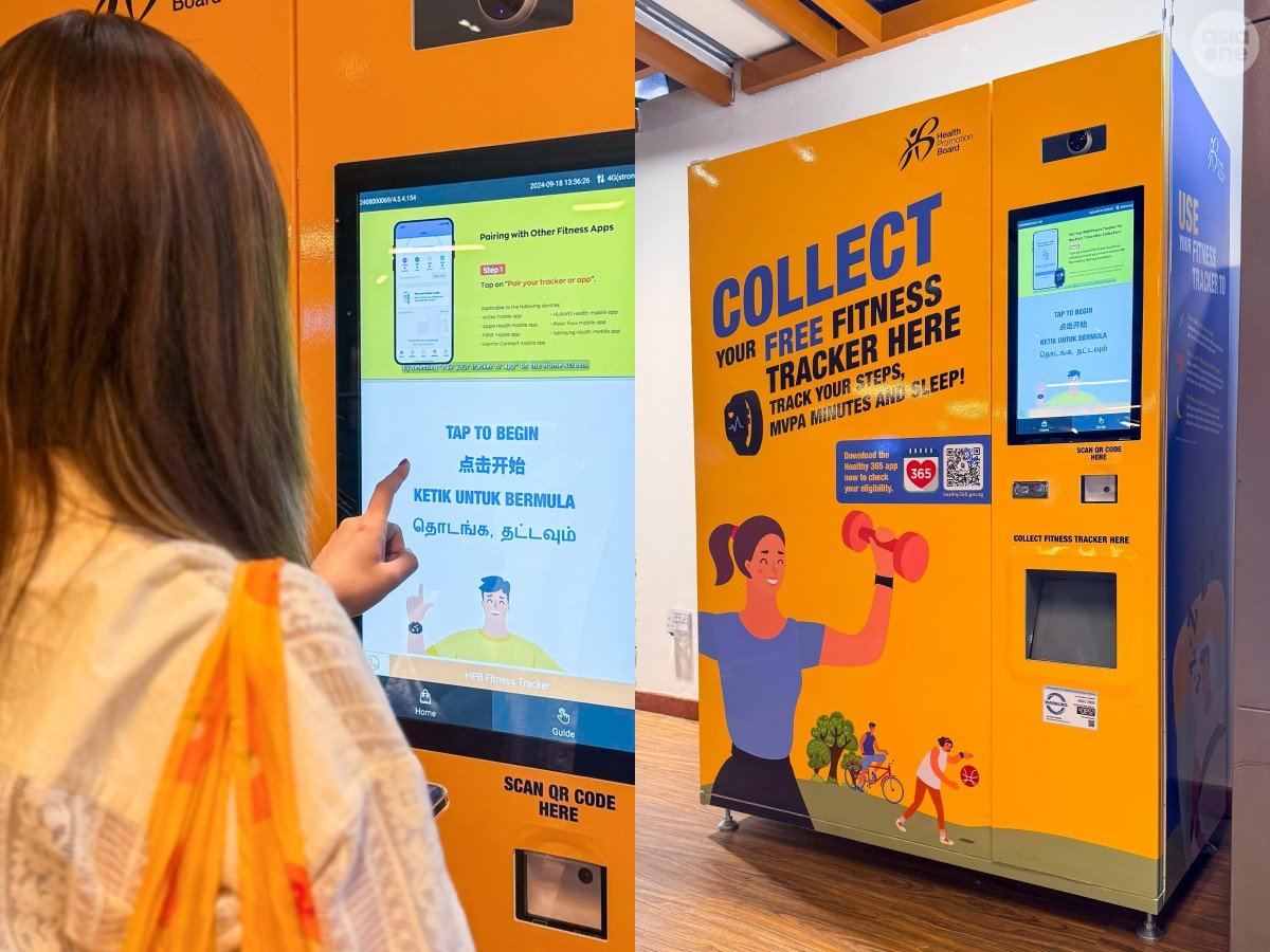 Step up to the challenge: You can now collect HPB's free fitness tracker at vending machines island-wide