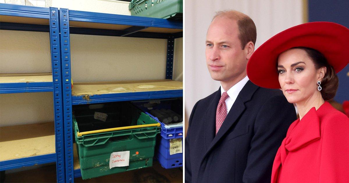 William and Kate pay to restock food bank after heartless thieves emptied shelves