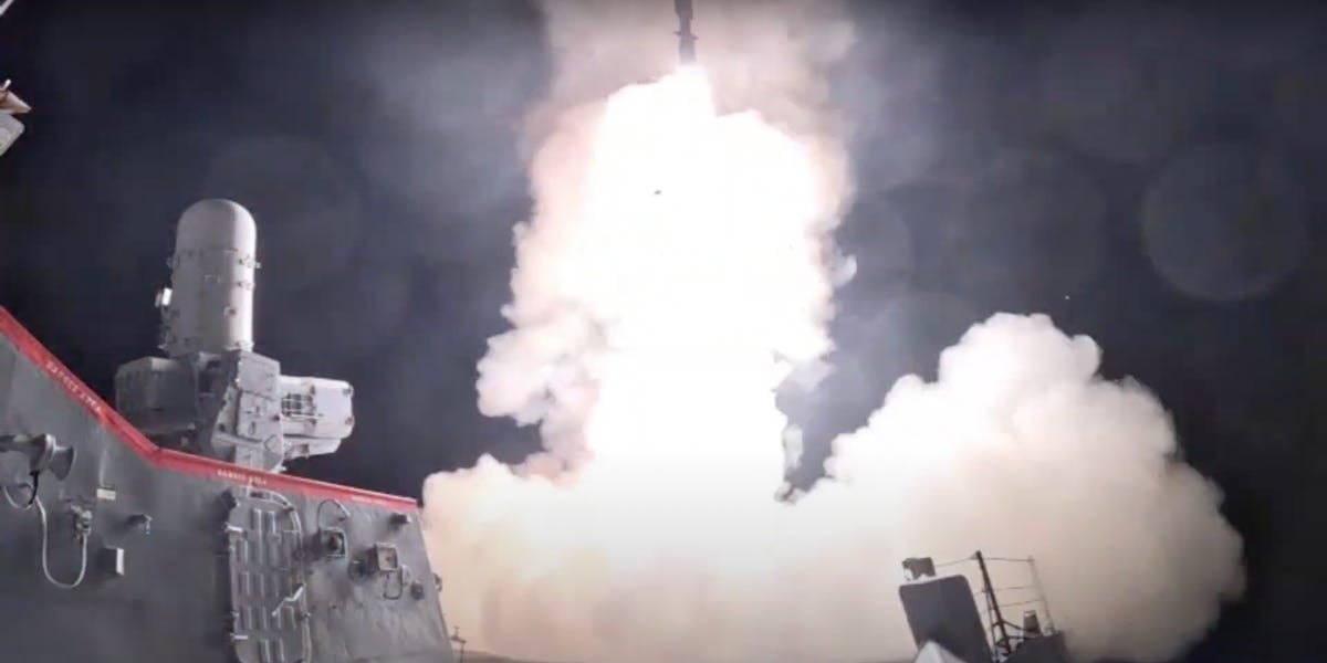 New videos capture US Navy destroyer firing an interceptor to fend off Iranian ballistic missiles launched at Israel