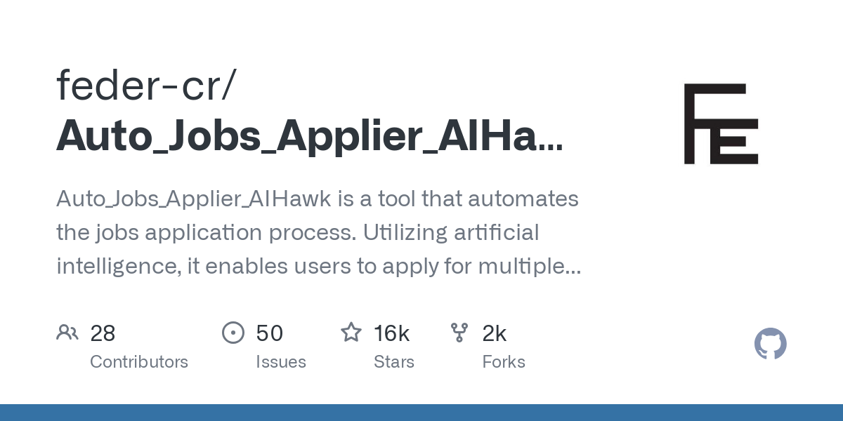 AIHawk: AI bot to automatically apply jobs