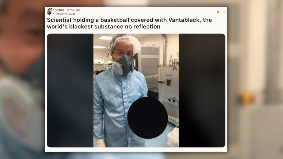 Pic Shows Basketball Covered in 'World's Blackest Substance'?