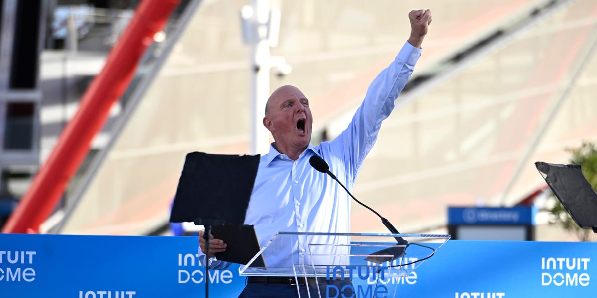 Ex-Microsoft CEO Steve Ballmer can't stop talking about the bathrooms at his new $2 billion sports stadium