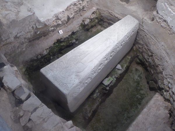 Sarcophagus of Chrodoara in Amay, Belgium