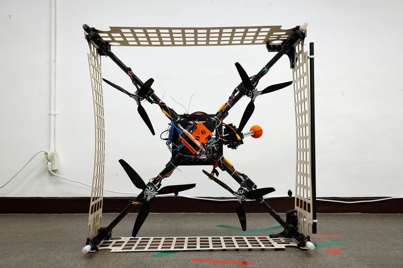 South Korea team showcases drone that serves as 'flying shopping cart'