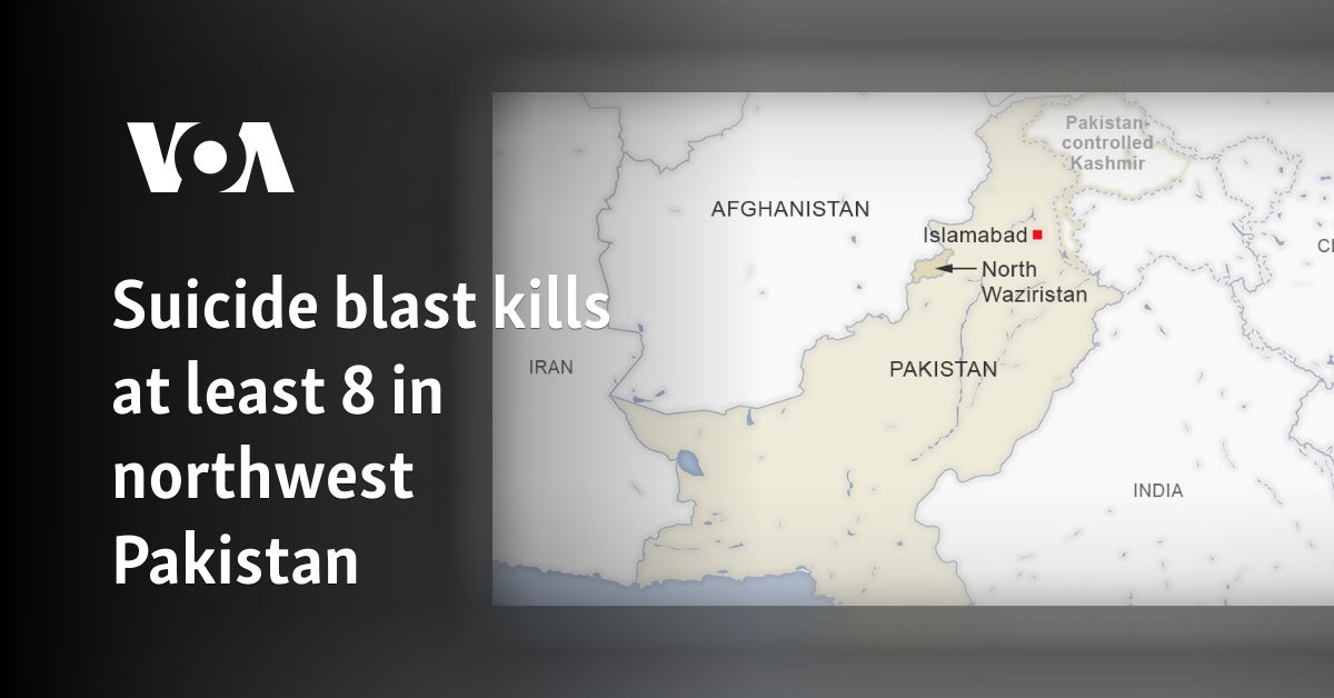 Suicide blast kills at least 8 in northwest Pakistan