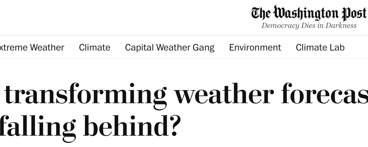 The Unnecessary Decline of U.S. Numerical Weather Prediction