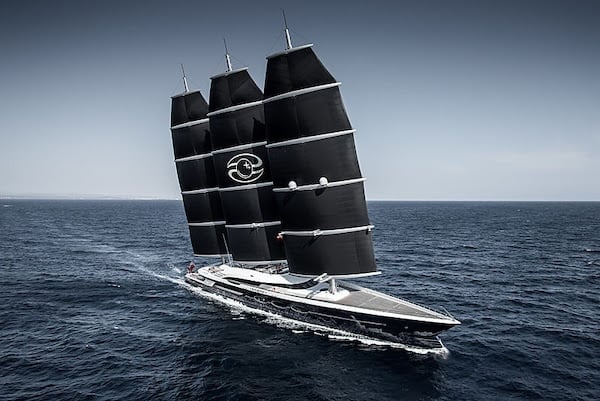 Onboard the 107m Oceanco sailing yacht Black Pearl for charter