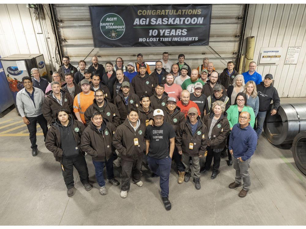 AGI Saskatoon Celebrates a 10-Year Safety Milestone in No Lost Time Incidents