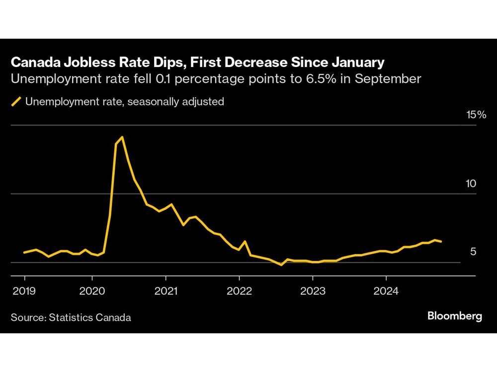 Canada Jobless Rate Dips, Firming Case for Gradual Rate Cuts